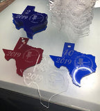 Engraved Acrylic Bag Tags Standard Transparent or Translucent Acrylic