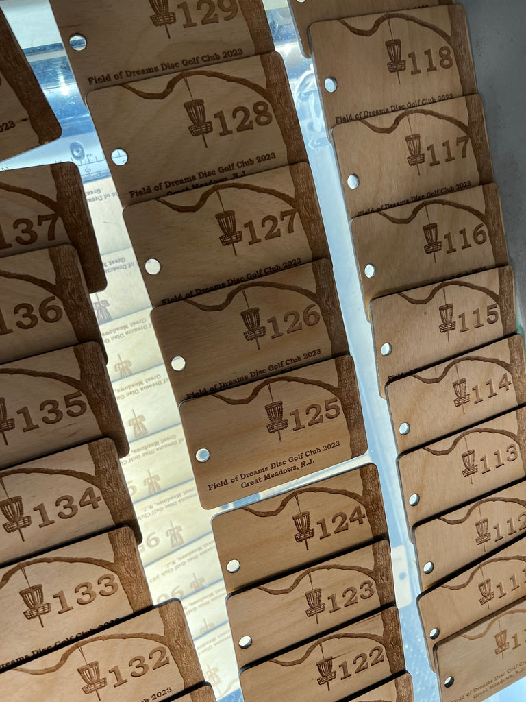 Engraved Wood Bag Tags